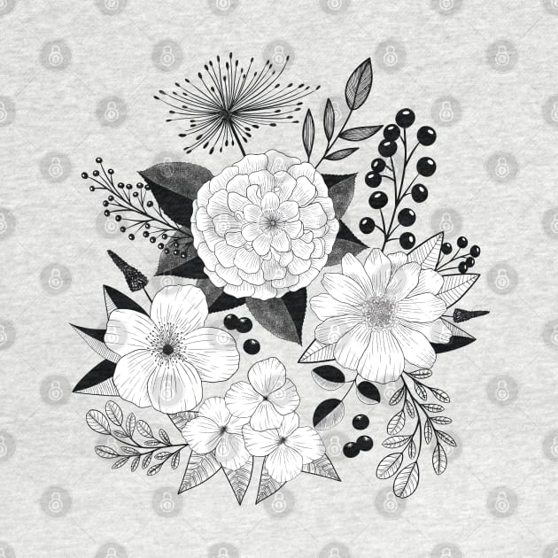 Flower Power: elegant line art style for vintage lovers by CalliLetters